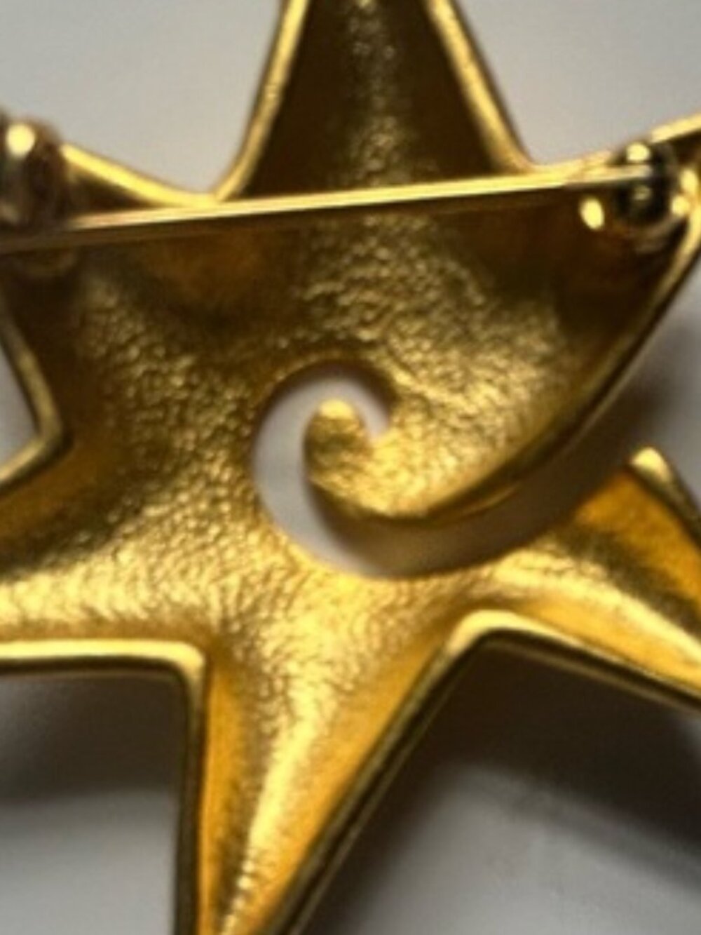 NEW contemporary brushed gold brooch pin - 2”